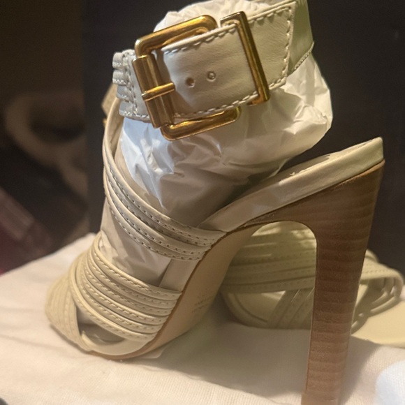 SCHUTZ Women's Beige Strappy Heels - Picture 2 of 4